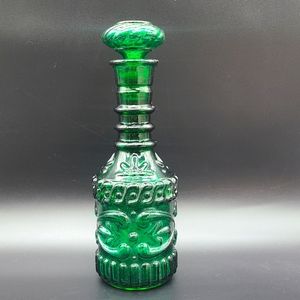 Vintage Jim Beam Bourbon Decanter Emerald Green 60s